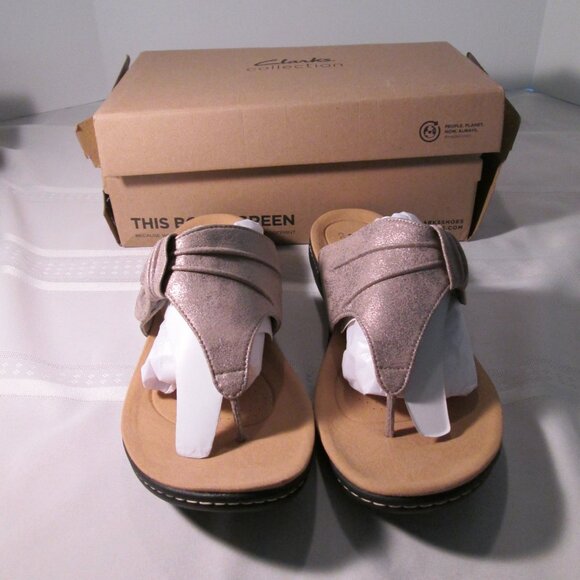 Clarks Laurieann Rae Slip-On Thong Sandals 12W NIB - Picture 4 of 9